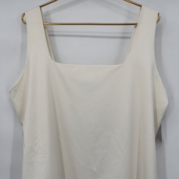 Nine West Plus Women’s Plus 3X Sculpting Stretch Tank Top in Daisy Dew Ivory NWT - Picture 2 of 9